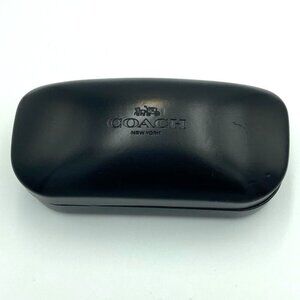 Coach Hard Shelled Glasses Case Embossed Eyeglasses Sunglasses Black Neutral